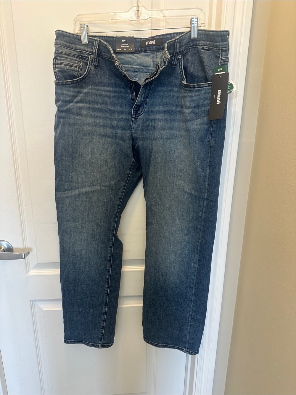 Mavi Men's Dark Blue Relaxed Straight Jeans 36W / 30 L